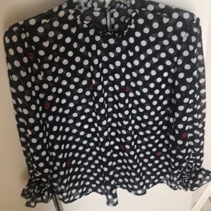 Black white polka dots